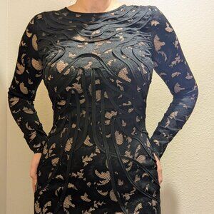 Black Lace Long Sleeve Dress NWT Size 10
